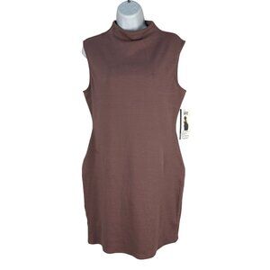 Madden NYC Twilight Mauve Jersey Mini Dress Open Back Design Sleeveless Size L